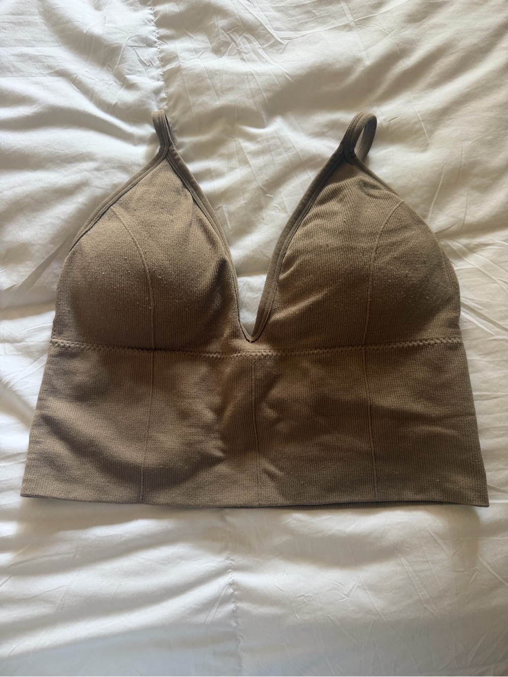 Mocha Longline Seamless Stretch Bralette